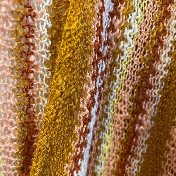 Forever 21 Knit Summer Fall Long Cardigan Duster White Pink Amber Rust Small - Picture 3 of 8